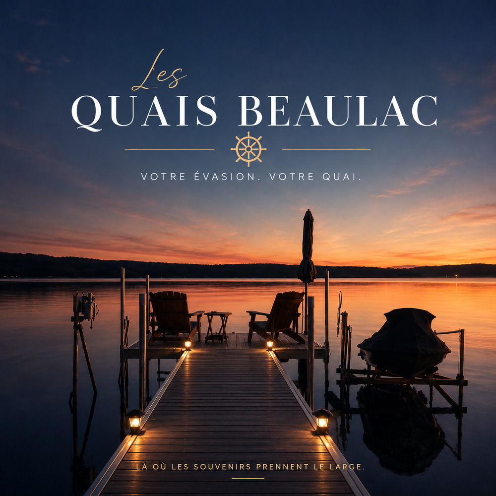 Quai en aluminium sur roues Les Quais Beaulac facile à installer au Québec
